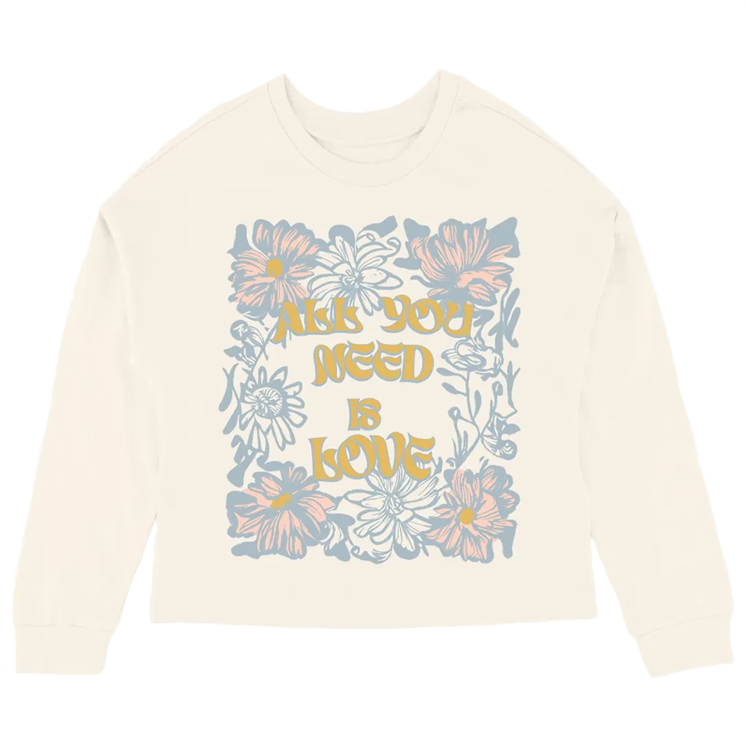 All You Need Is Love Long Sleeve Tee - Natural