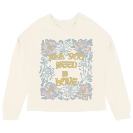 All You Need Is Love Long Sleeve Tee - Natural
