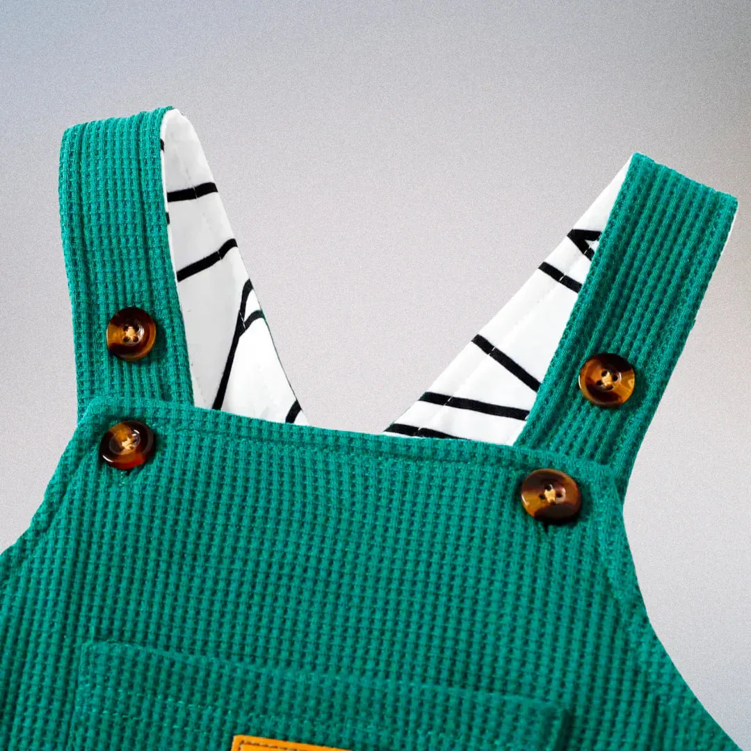 Austin Overalls - Cozy Waffle Fabric (3-24M)