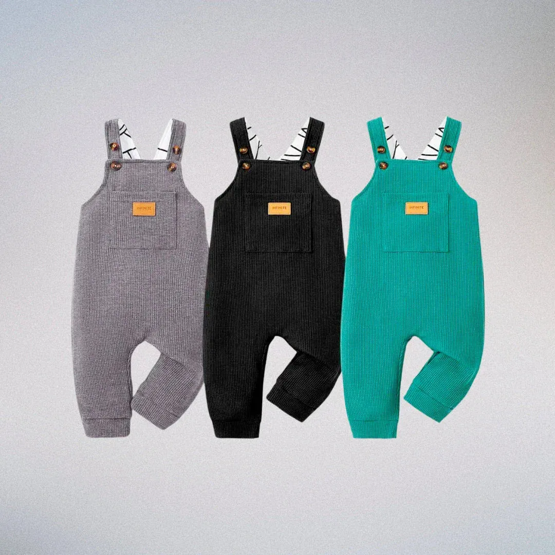 Austin Overalls - Cozy Waffle Fabric (3-24M)