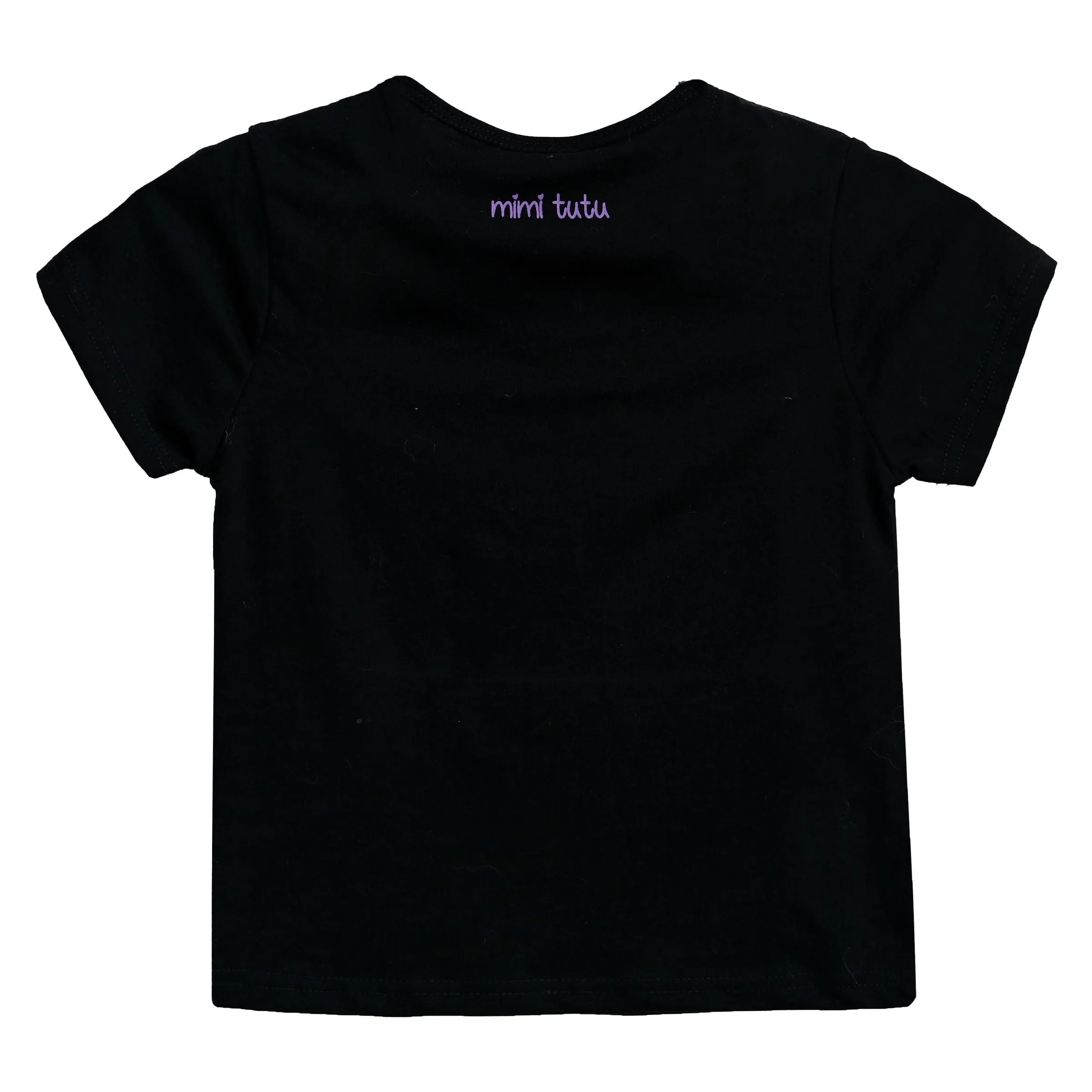 Black Cat Applique T-Shirt