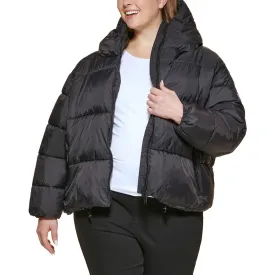 Calvin Klein Jeans Womens Plus Insulated Hooded Puffer Jacket