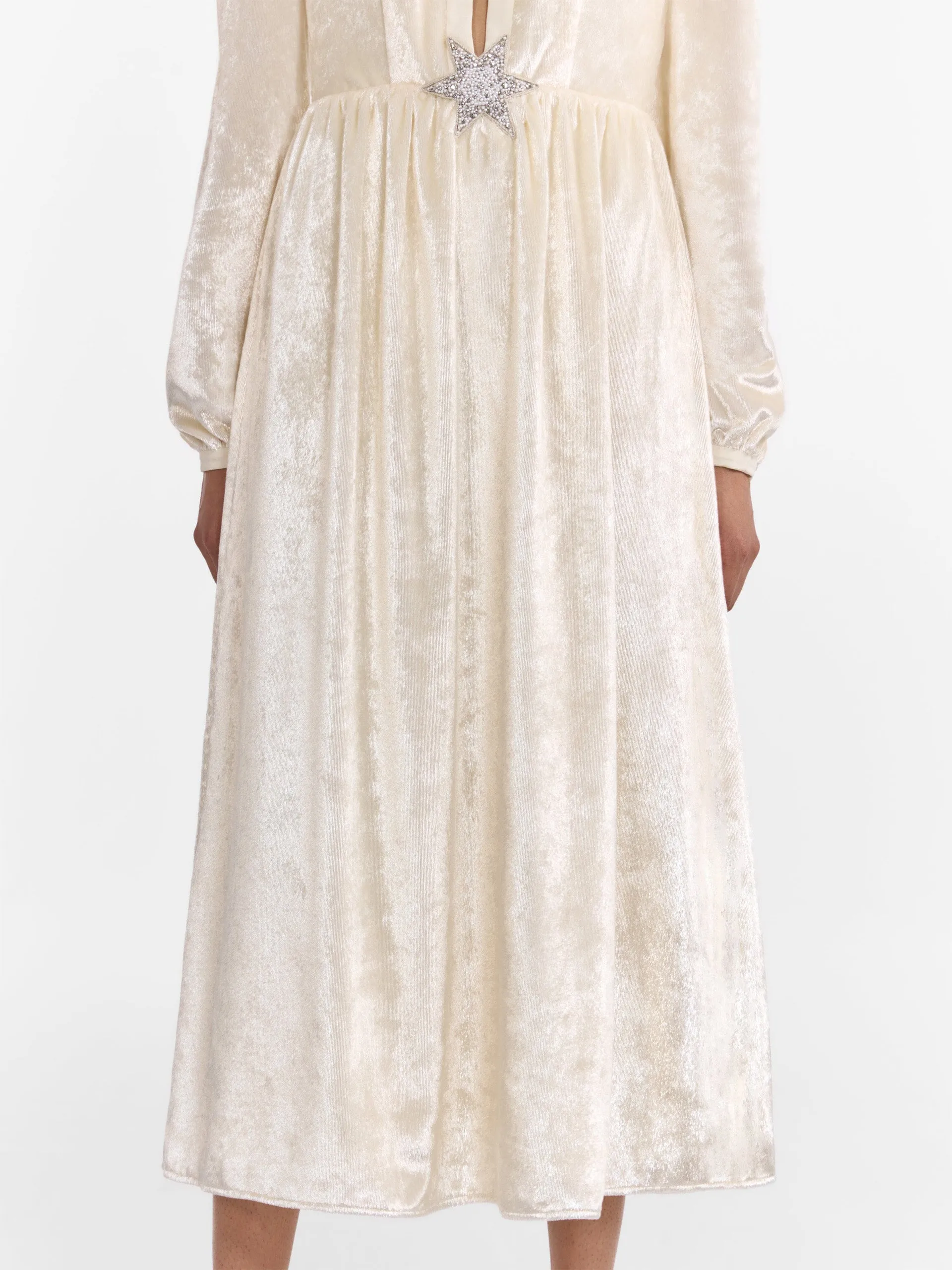 Camille bows dress in tusk pearl stars