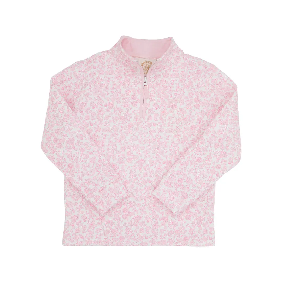 Canter Collar Half-Zip Fleece, Greenville Garden/Palm Beach Pink