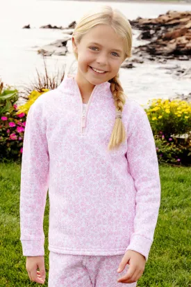 Canter Collar Half-Zip Fleece, Greenville Garden/Palm Beach Pink