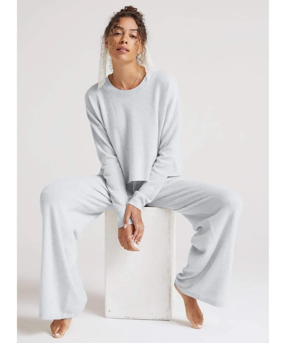 Cashmere Crewneck Sweater Heather Grey