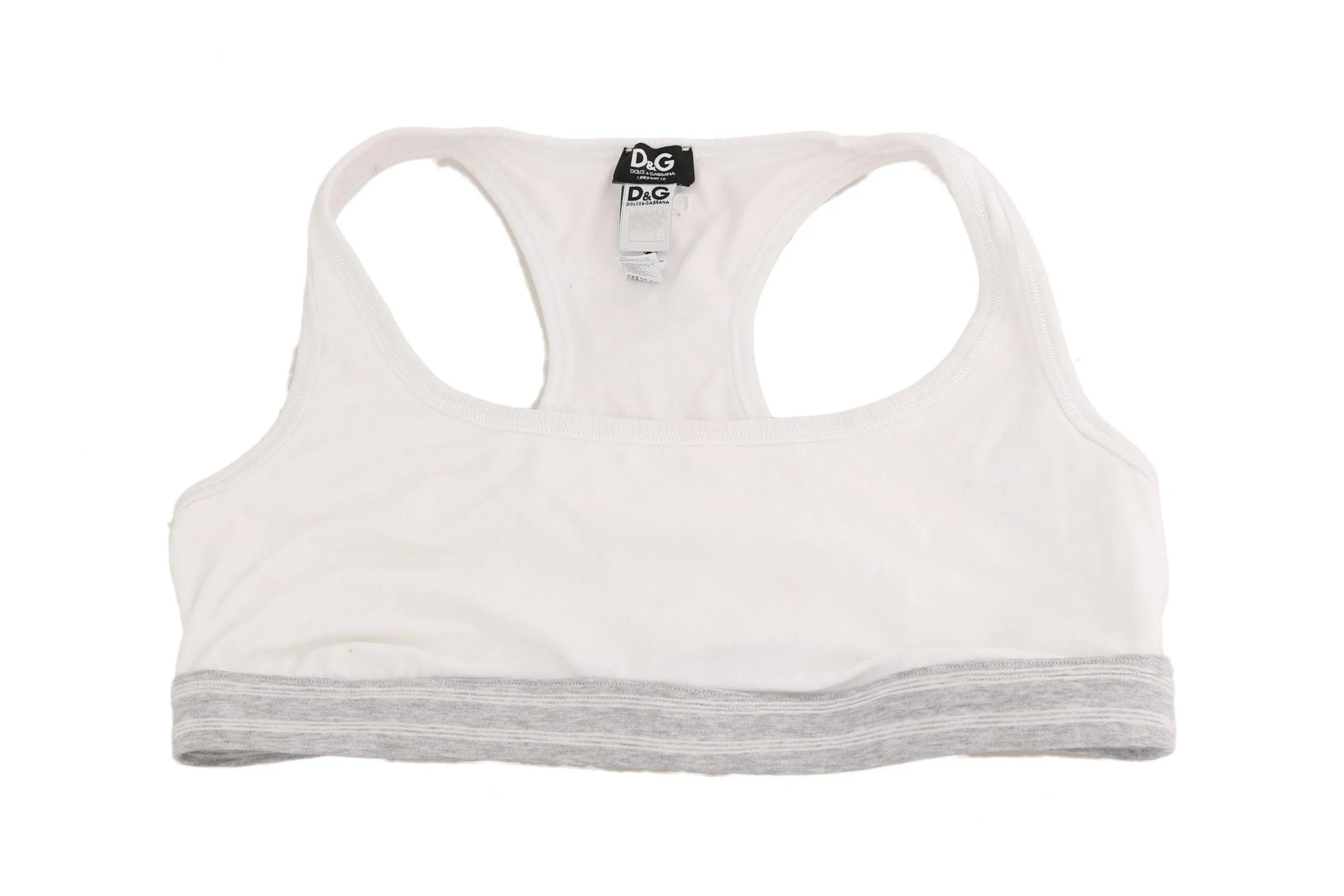 Dolce & Gabbana Elegant White Stretch Sport Bra