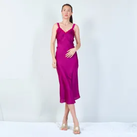 Elegant lace-trimmed spaghetti strap dress wholesale
