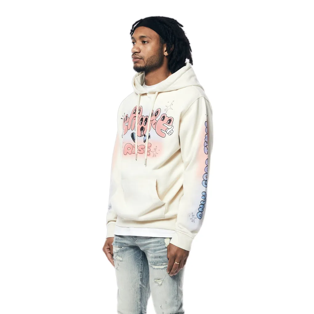 Fun French Terry Pullover Hoodie - Cream