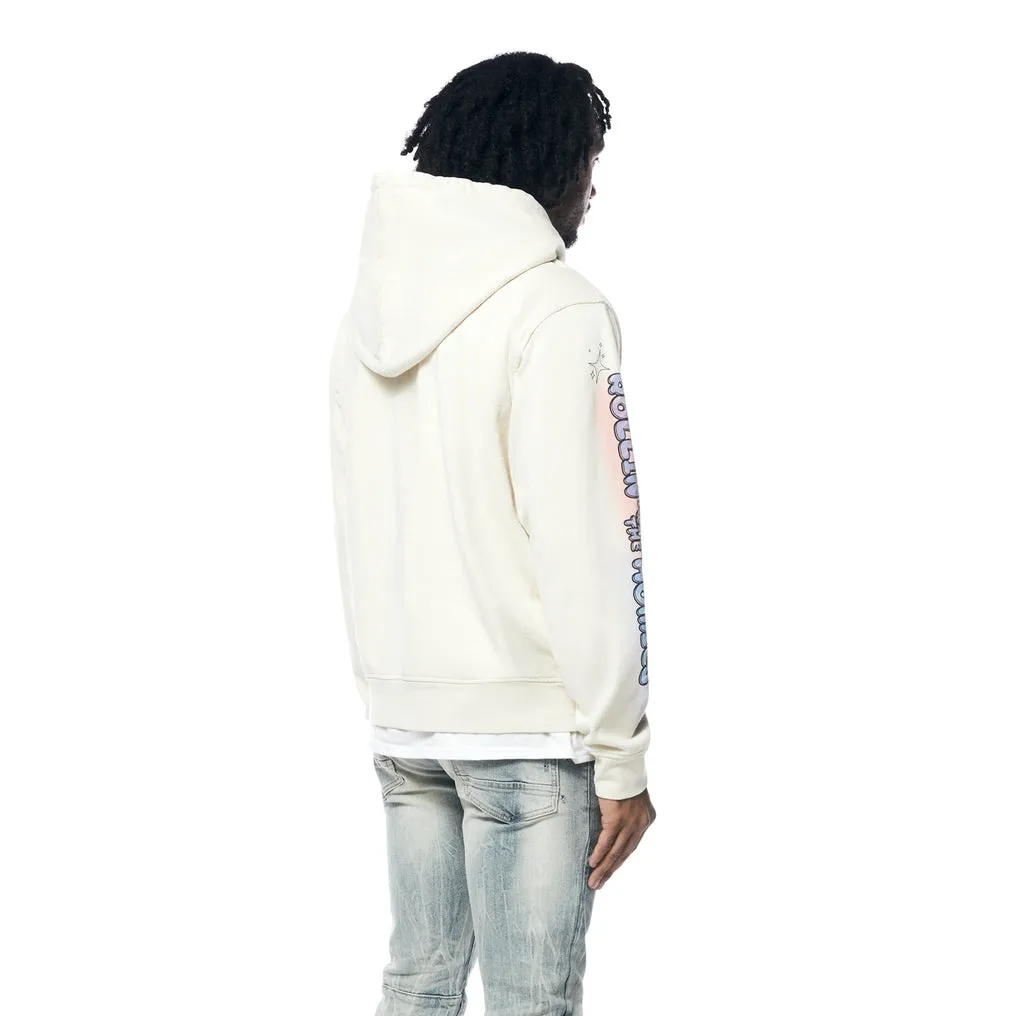 Fun French Terry Pullover Hoodie - Cream