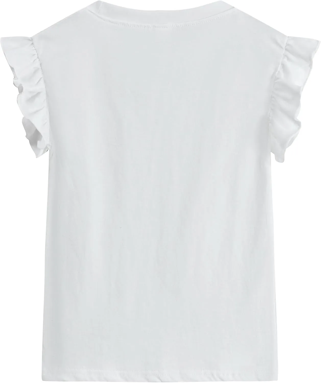 Girls Short Sleeve Shirts Casual Toddler Ruffle T Shirt Kids Bee Tank Top Mermaid Ice Cream Summer Crewneck Tees 2-7 Years