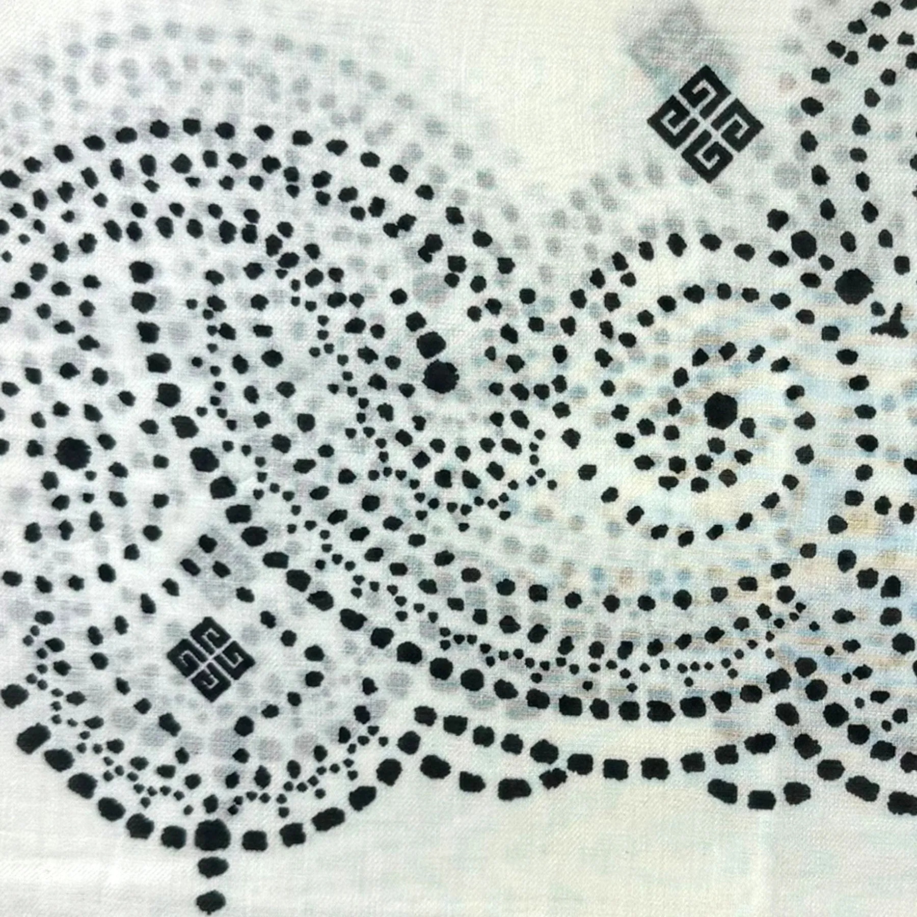 Givenchy Scarf White Paisley 4G - Large Modal Cashmere Blend Shawl SALE
