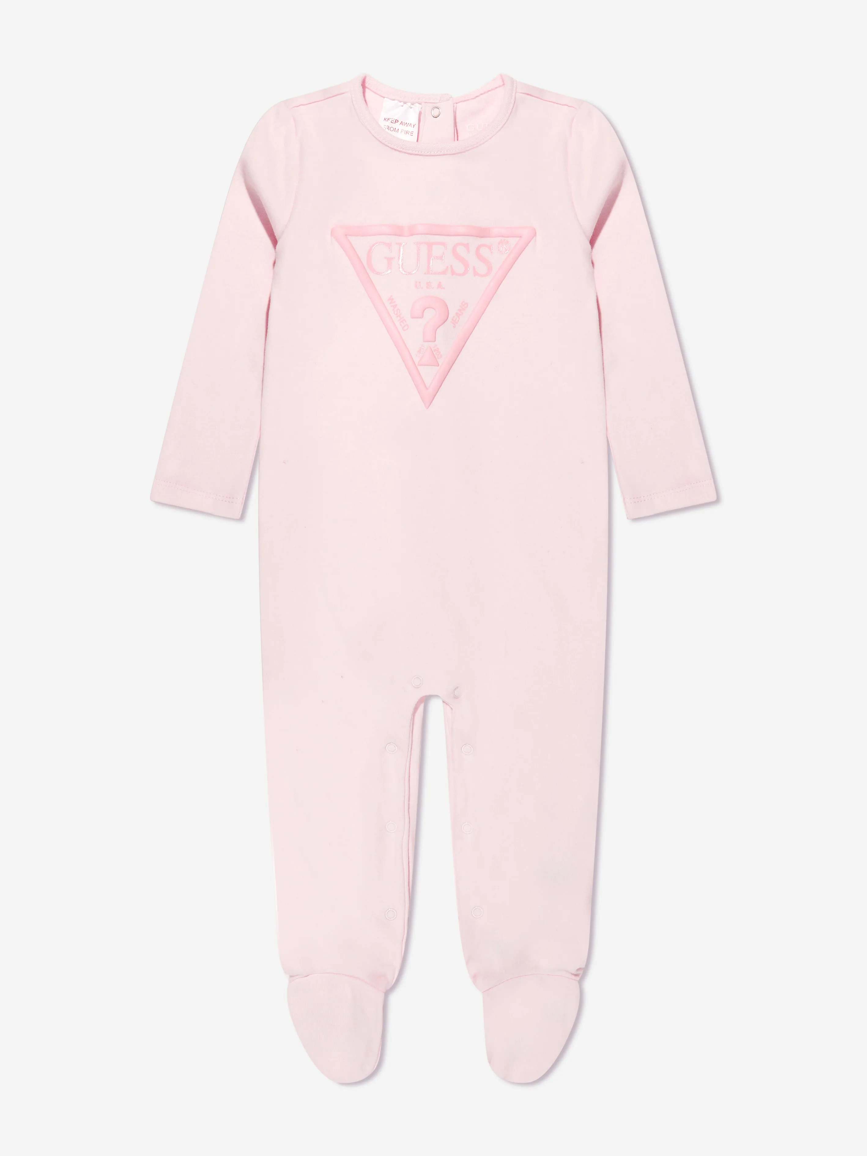Guess Baby Girls Logo Babygrow in Pink