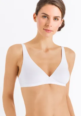 Hanro Cotton Sensation Soft Cup Wireless Bra in White