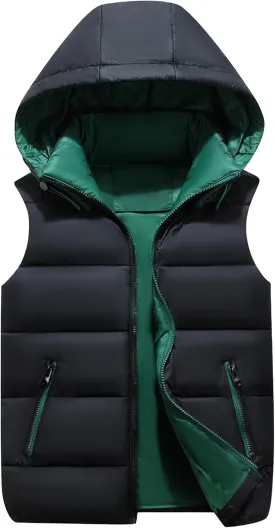 Happy Cherry Kids Down Jacket Hooded Vest Winter Jacket for Boys Hoodies Padded Jackets Girls Outwear Coat 3-14 Years