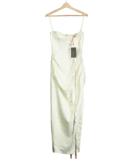 House of CB Cream Ivory Satin Corset Dress UK S
