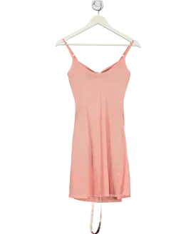 House of CB Pink Lorenza Sheer Knit Mini Dress UK S