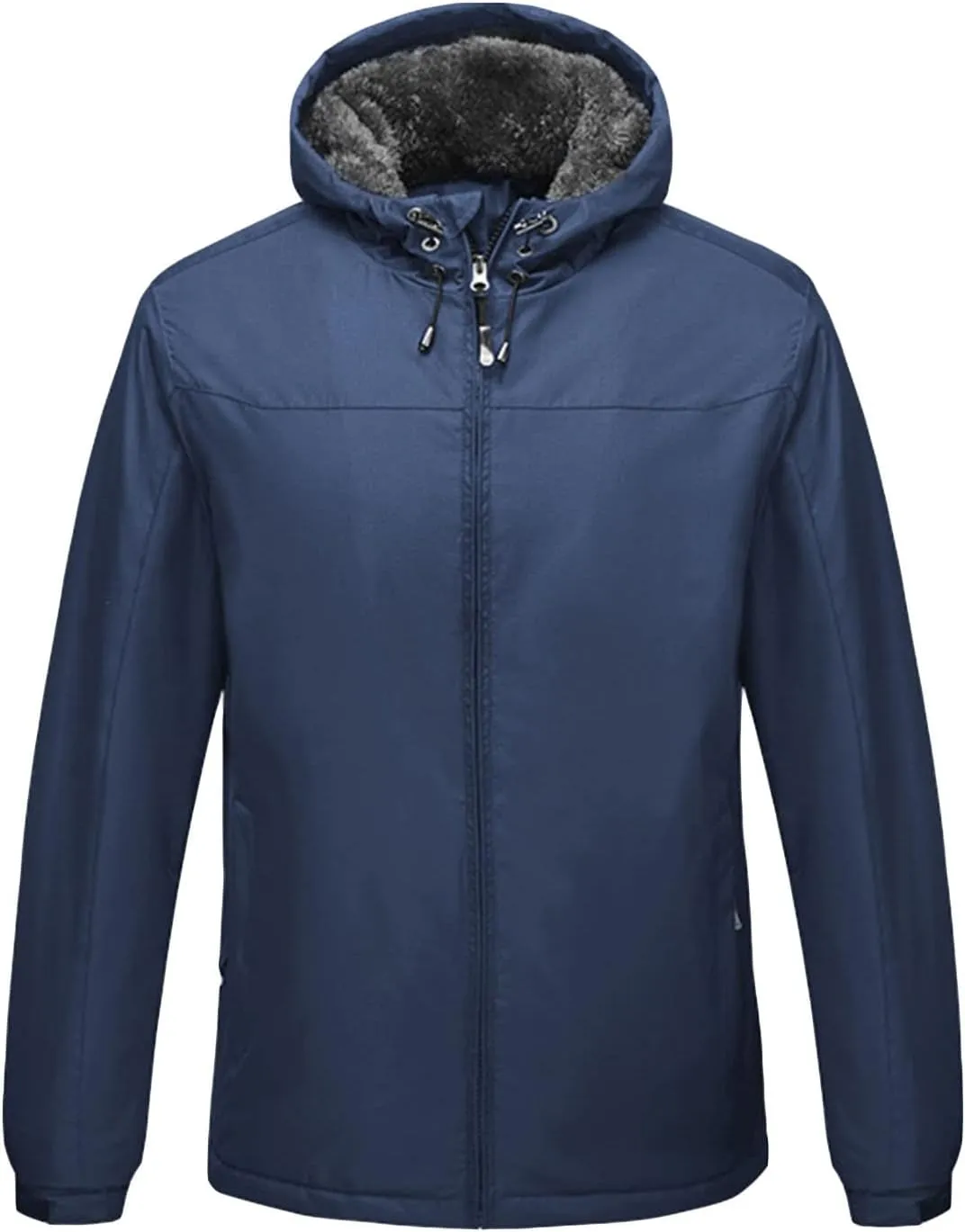 JEShifangjiusu Men's Lightweight Sportswear Jacket Casual Full Zip Windbreaker Jackets Warm Winter Padded Coats Bomber Jacket, Blue 2, X-Large