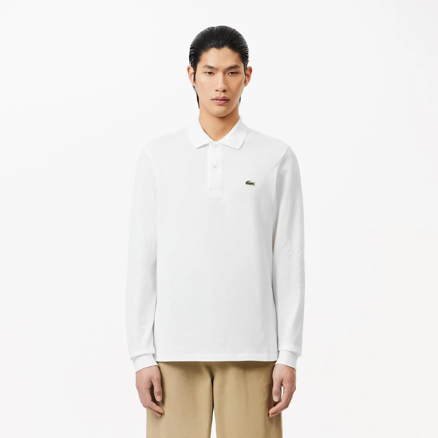 Lacoste Mens Classic Long Sleeve Pique Polo Shirt