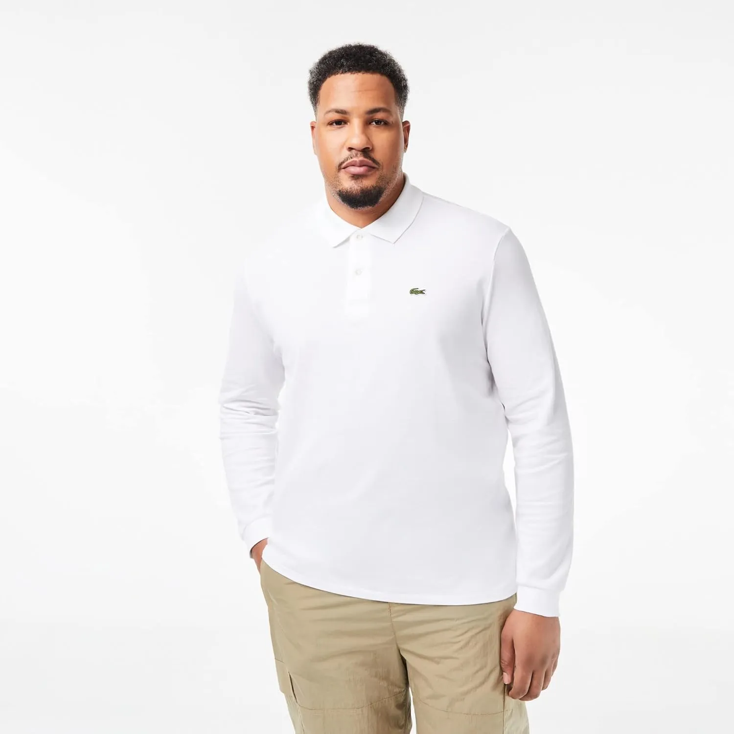 Lacoste Mens Classic Long Sleeve Pique Polo Shirt