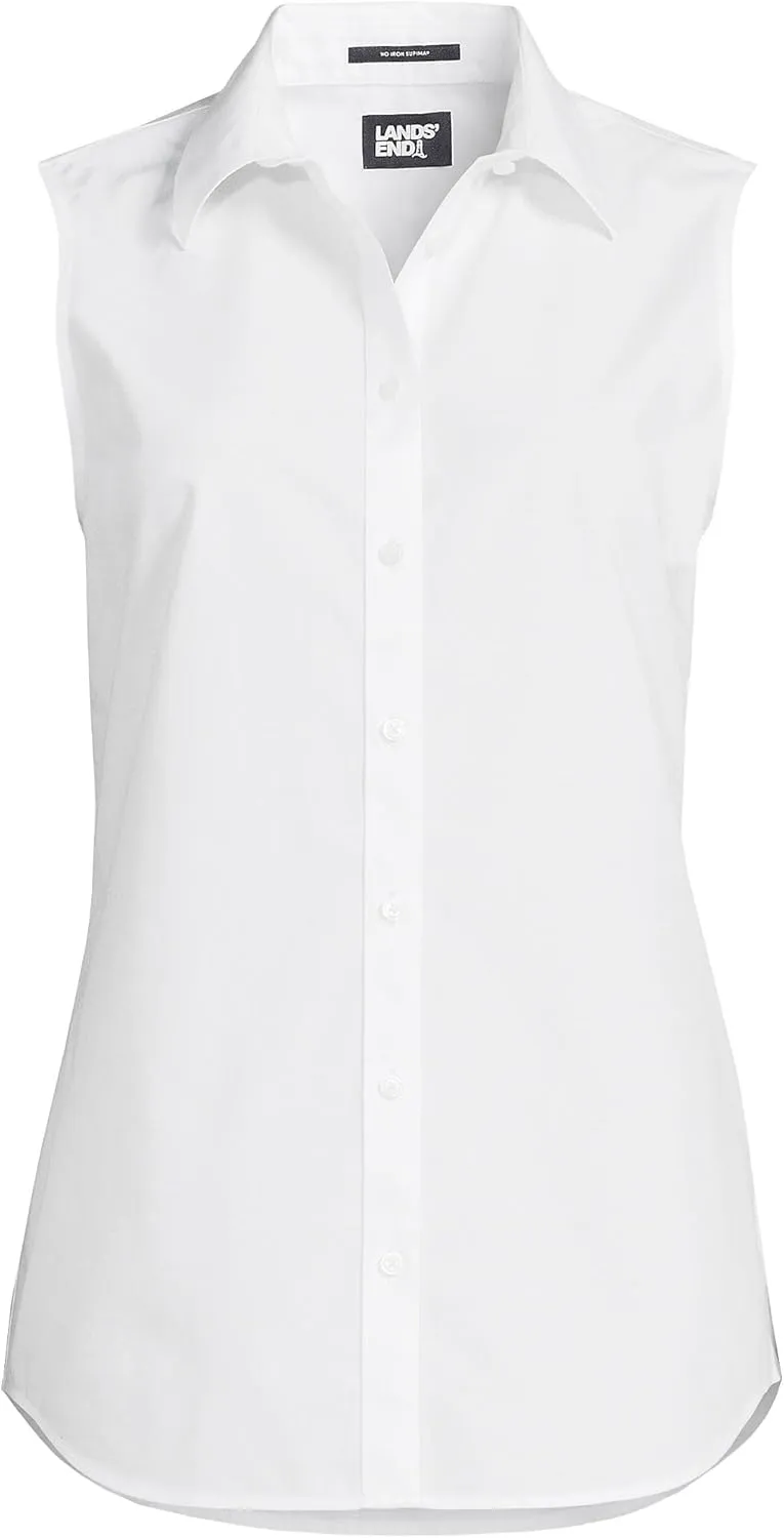 Lands' End Women's Sleeveless No Iron Shirt