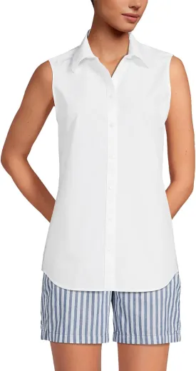 Lands' End Women's Sleeveless No Iron Shirt