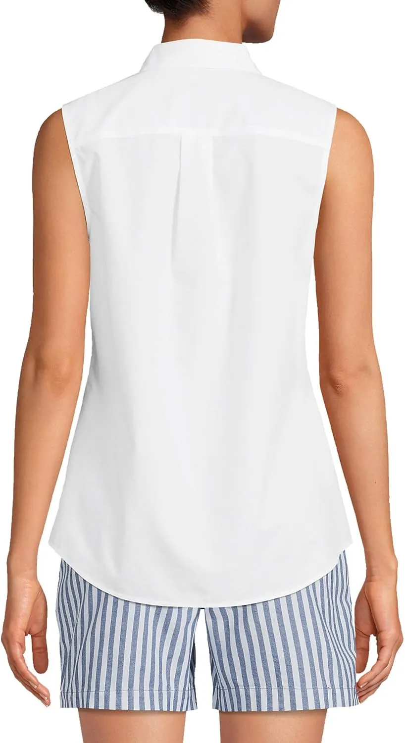 Lands' End Women's Sleeveless No Iron Shirt