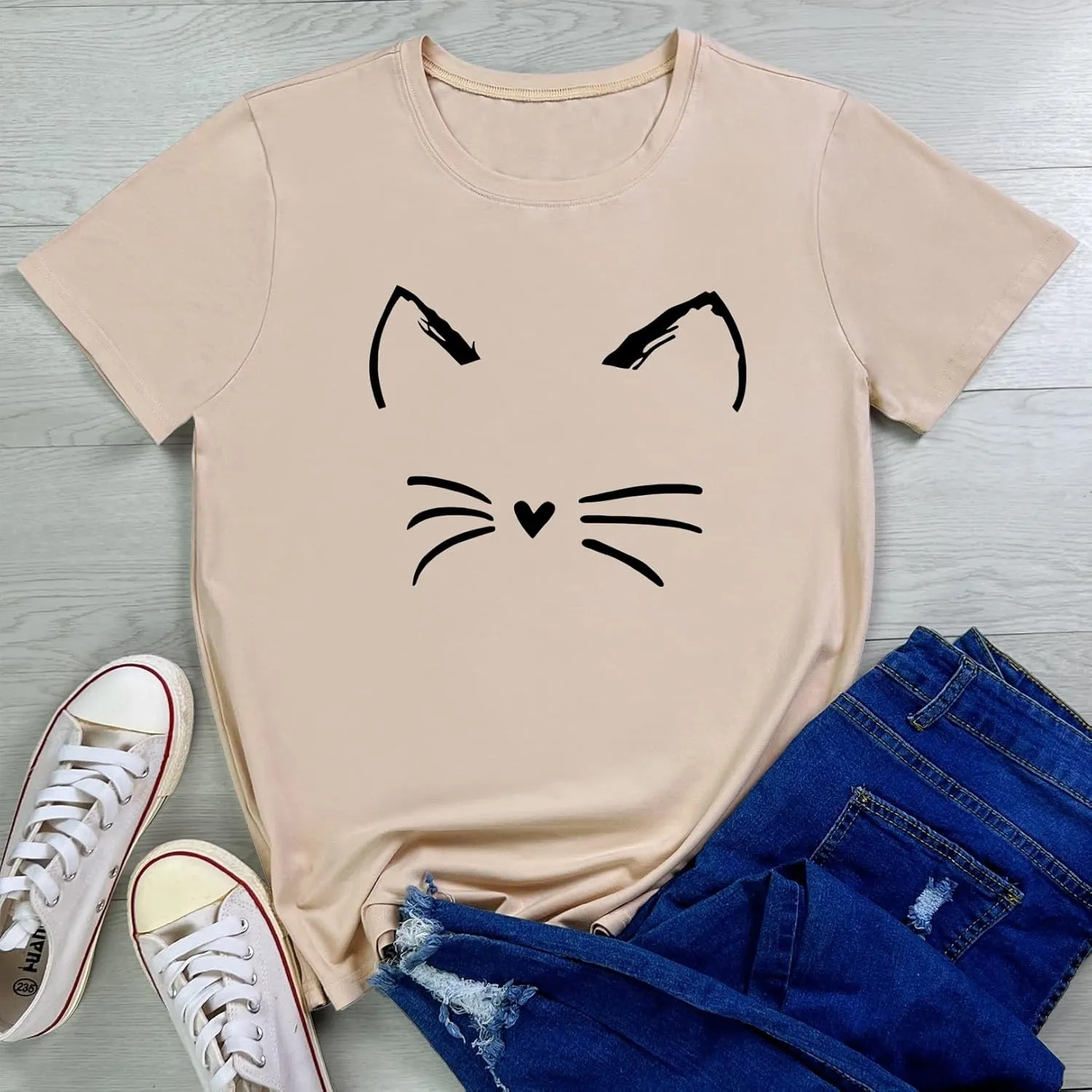 LOOKFACE Women's Cute T Shirt Junior Tops Teen Girls Graphic Tees