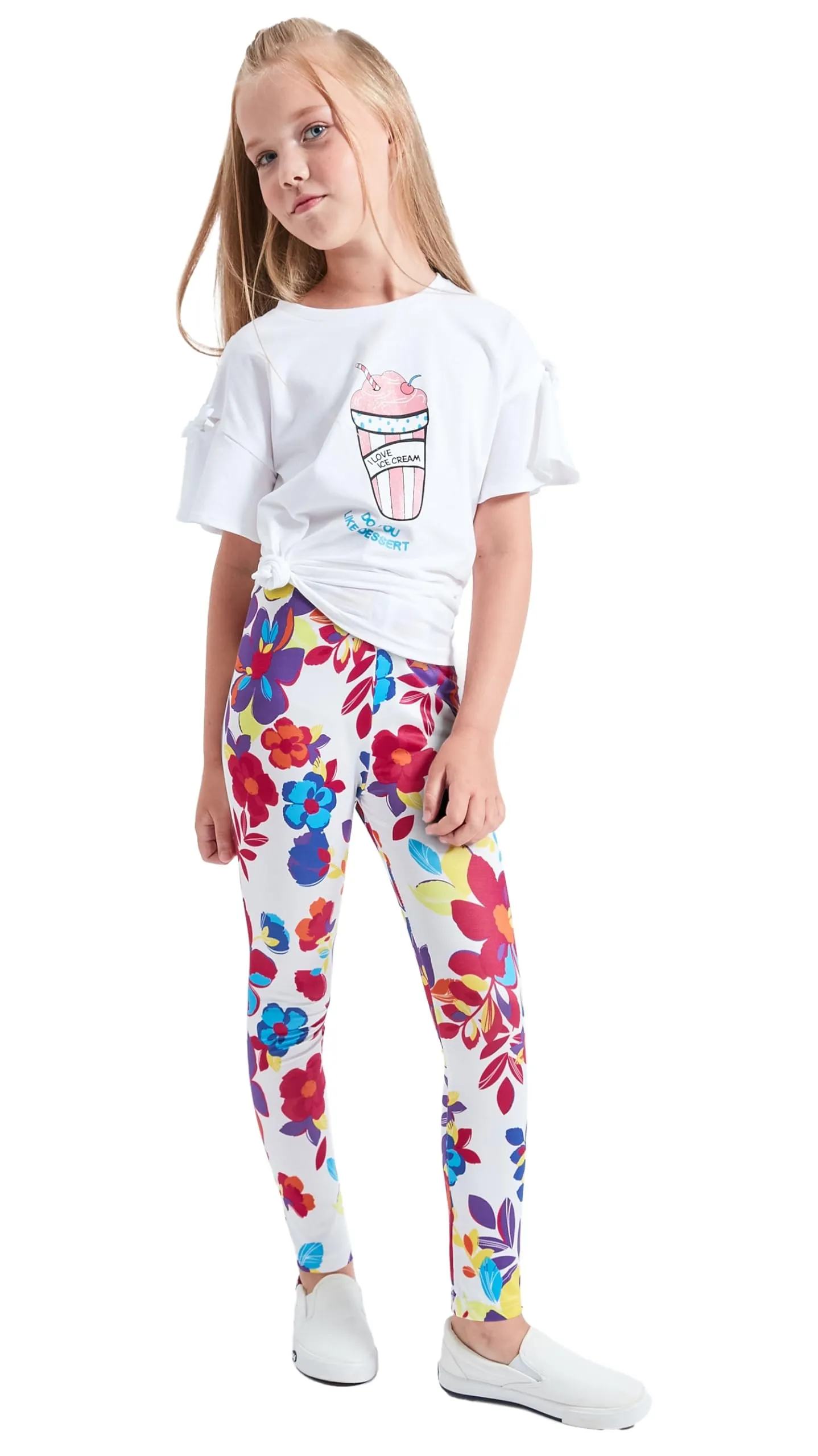 LUOUSE Toddler Girls Stretch Slim Fit Athletic Leggings Little Kids Buttery Soft Yoga Pants 3 Packs Sets Ankle Length Size 12T - 13T