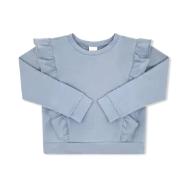 Magnolia Sweater Top - Lake Blue