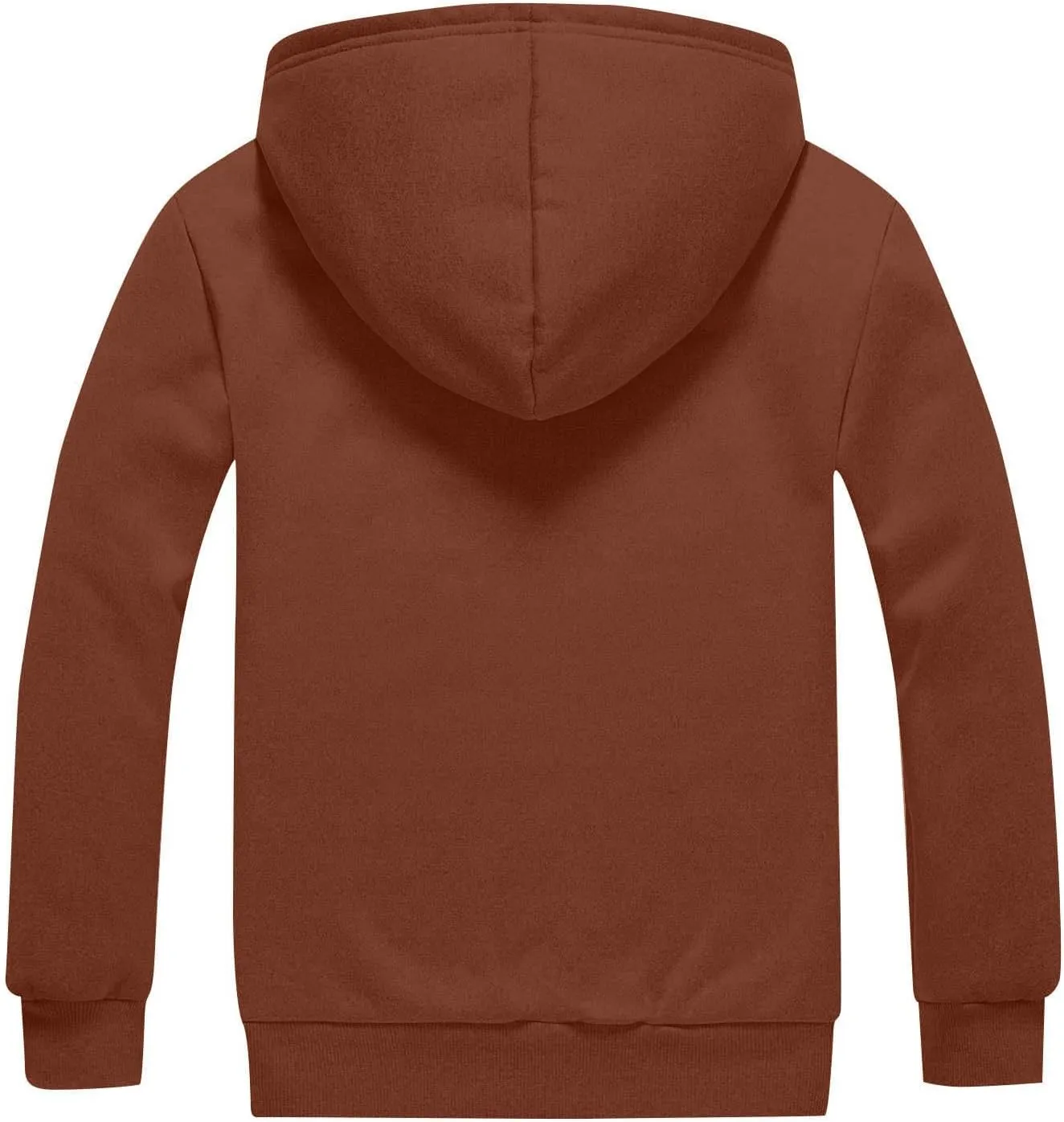 Men's Sherpa-Lined Hooded Jacket Thick Fleece Warm Winter Coat Zip Up Sweatshirt with Pockets