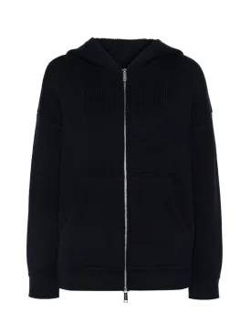 Navy Knit Hoodie
