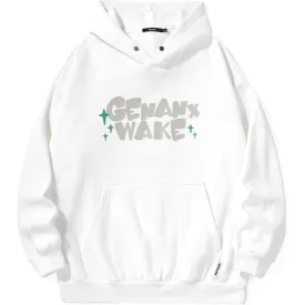 Plain Checkerboard Cartoon Letter Print Hoodies