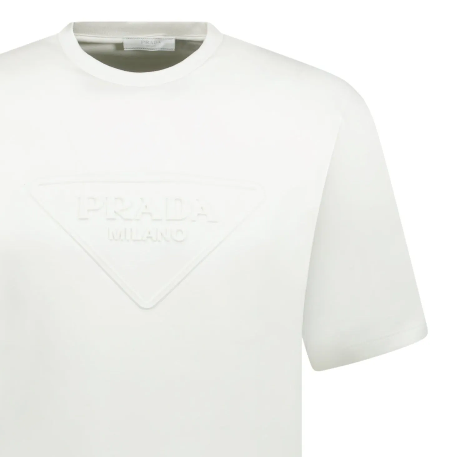 Prada Triangle Logo T-Shirt White