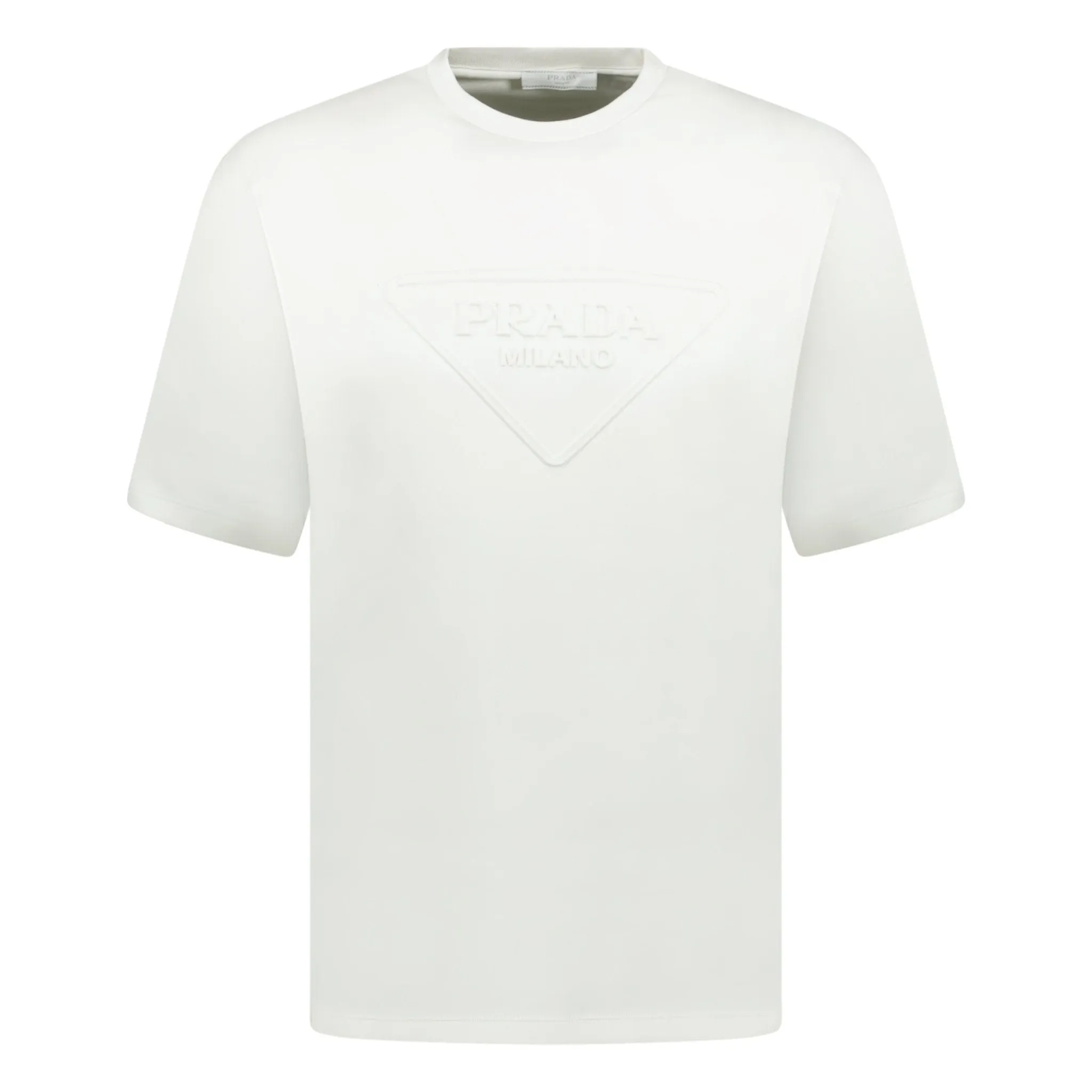 Prada Triangle Logo T-Shirt White