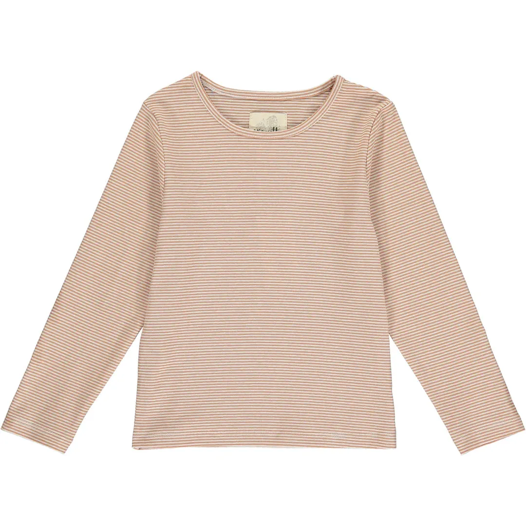 Reese Shirt, Peach Stripes