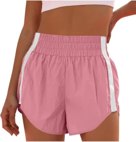 Running Shorts for Women Summer High Waisted Pleated Quick Dry Athletic Short Pants Casual Fashion Loose Fit Shorts
