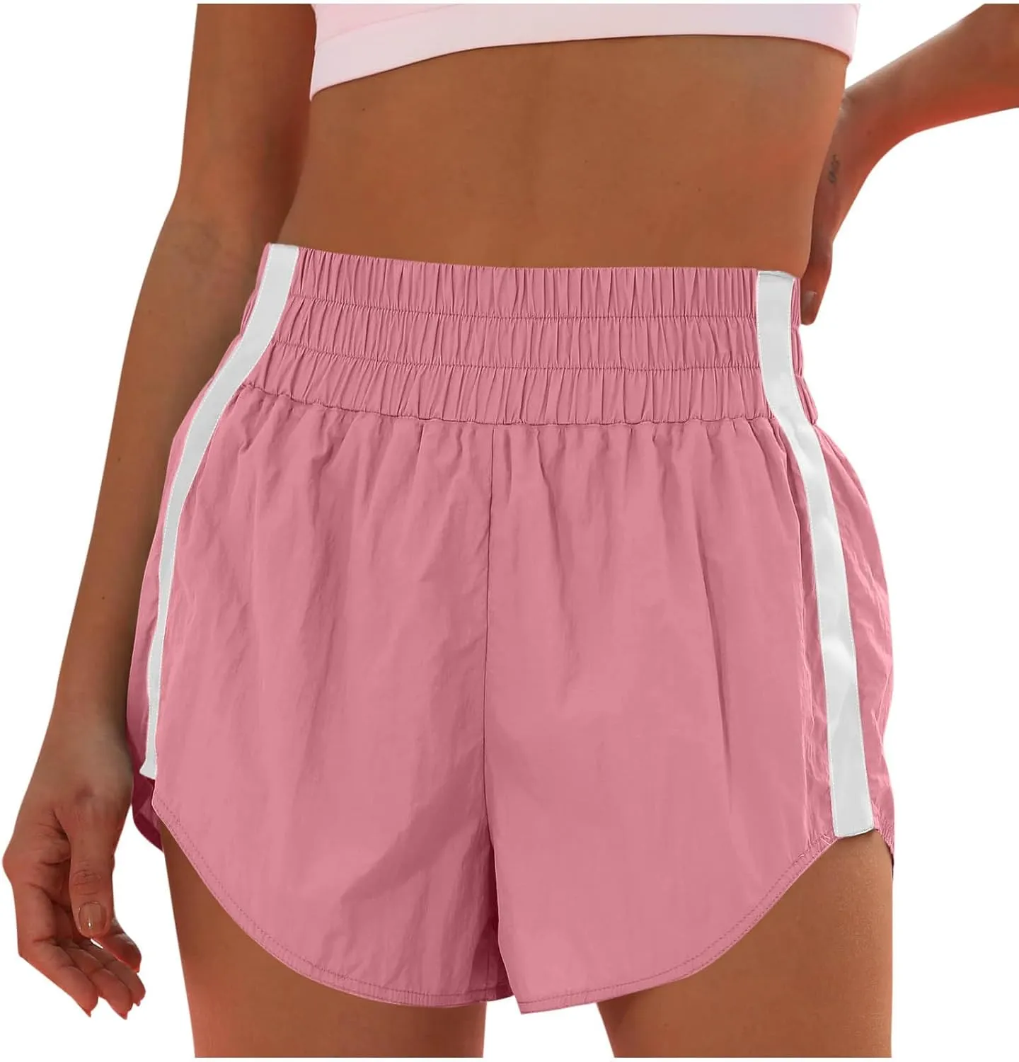 Running Shorts for Women Summer High Waisted Pleated Quick Dry Athletic Short Pants Casual Fashion Loose Fit Shorts