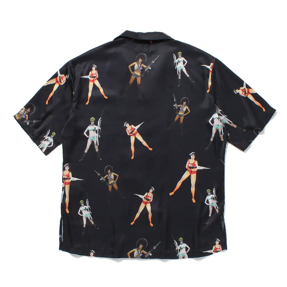 【SICKBOY】"GIRLS GIRLS GIRLS" HAWAIIAN SHIRT (BLACK)