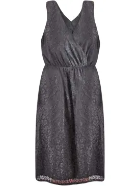 Sleeveless High Waist Lace Midi Dress