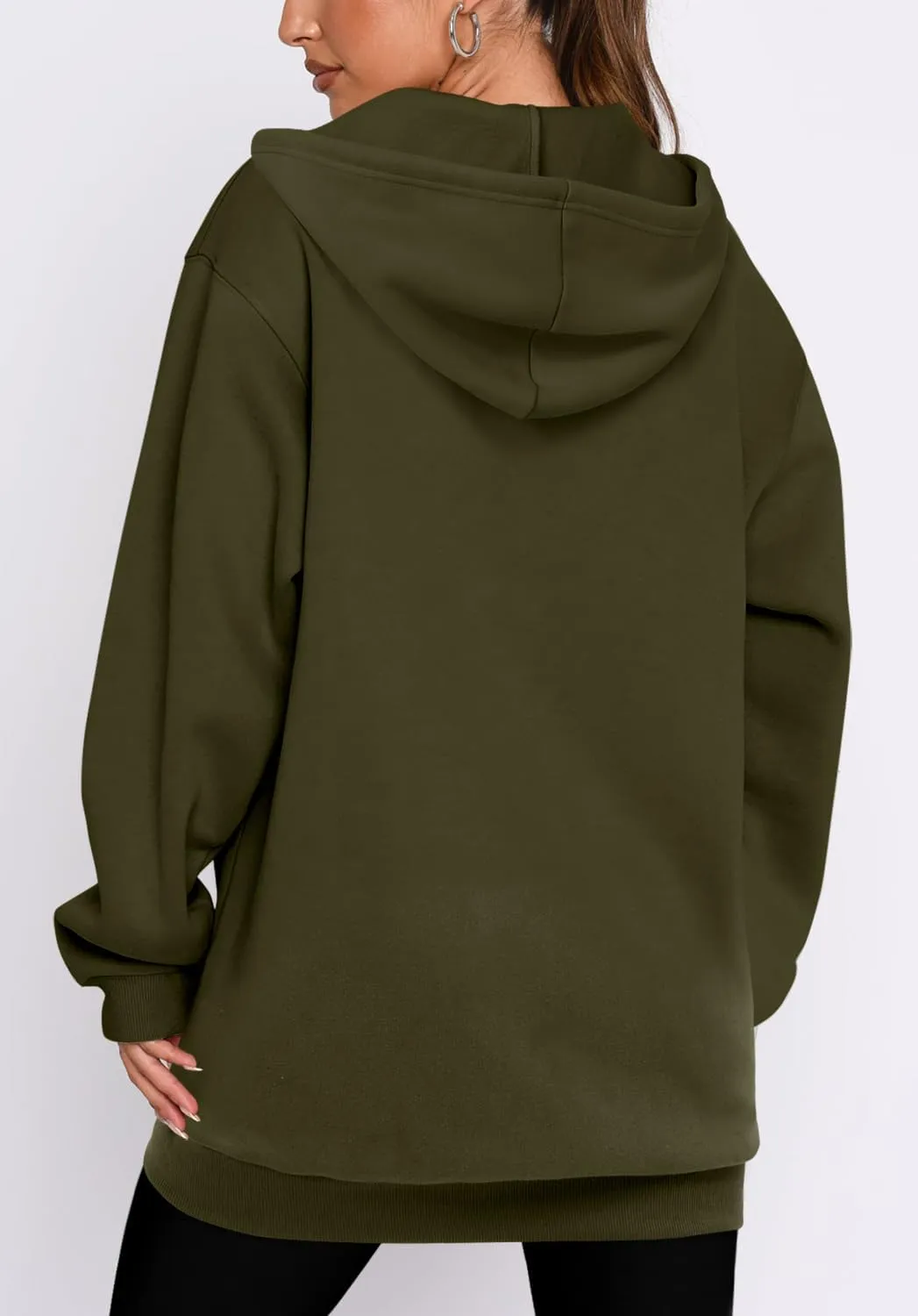 StunShow Women's Zip Up Hoodies Oversized Fleece Long Sleeve Sweatshirts Casual Fall Jacket Coat with Pocket(S-3XL)
