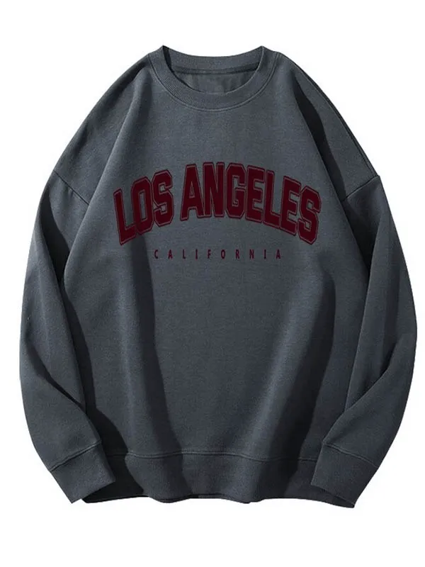 Stylish Women's Letter Graphic Print Sweatshirt / Warm Loose Clothes for Lady - SF0053