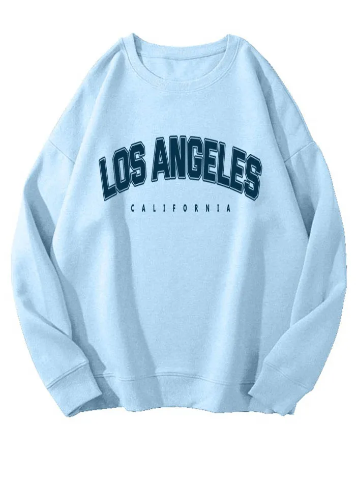 Stylish Women's Letter Graphic Print Sweatshirt / Warm Loose Clothes for Lady - SF0053