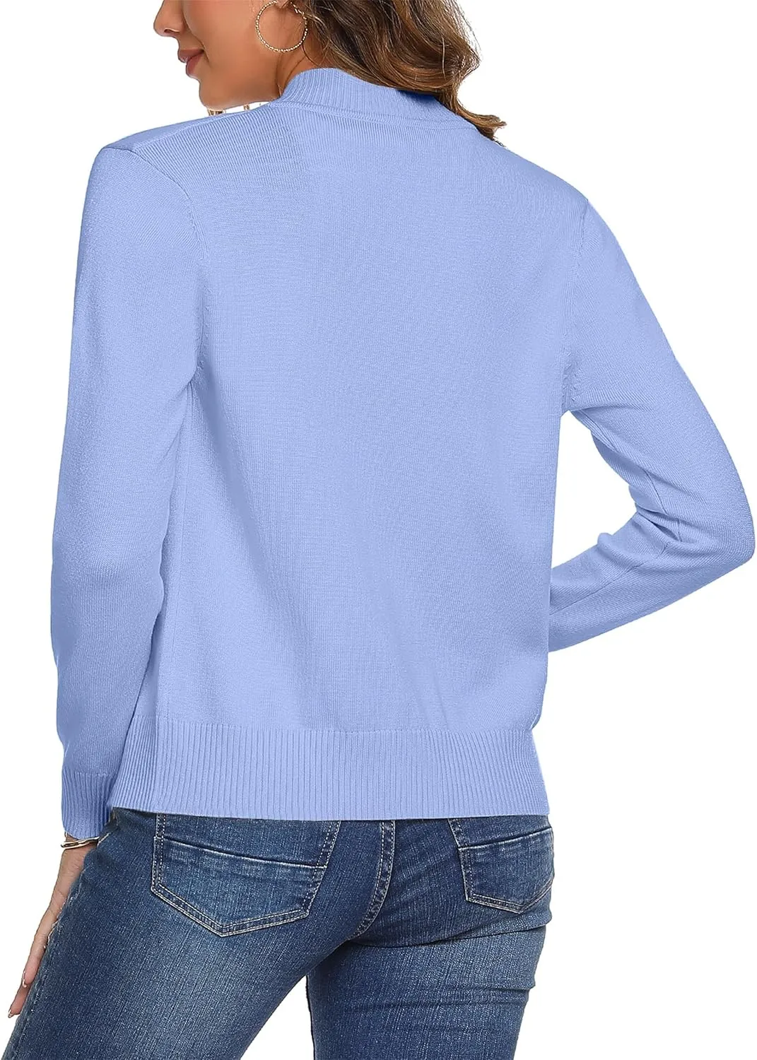 Totatuit Womens Long Sleeve Knitted Zip Up Sweater Cardigans Sweaters Lightweight Zipper Sweatshirts Jacket