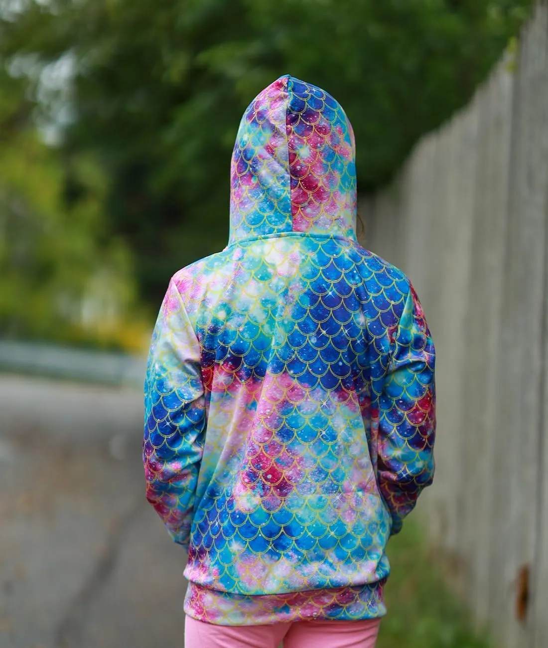 uideazone Girls Pullover Hoodies 3D Graphic Printed Hooded Sweatshirt with Pocket 4-14 Years