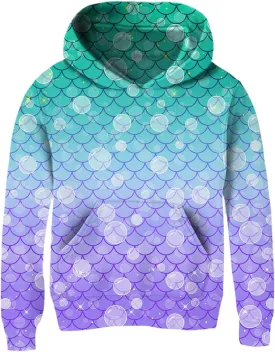 uideazone Girls Pullover Hoodies 3D Graphic Printed Hooded Sweatshirt with Pocket 4-14 Years