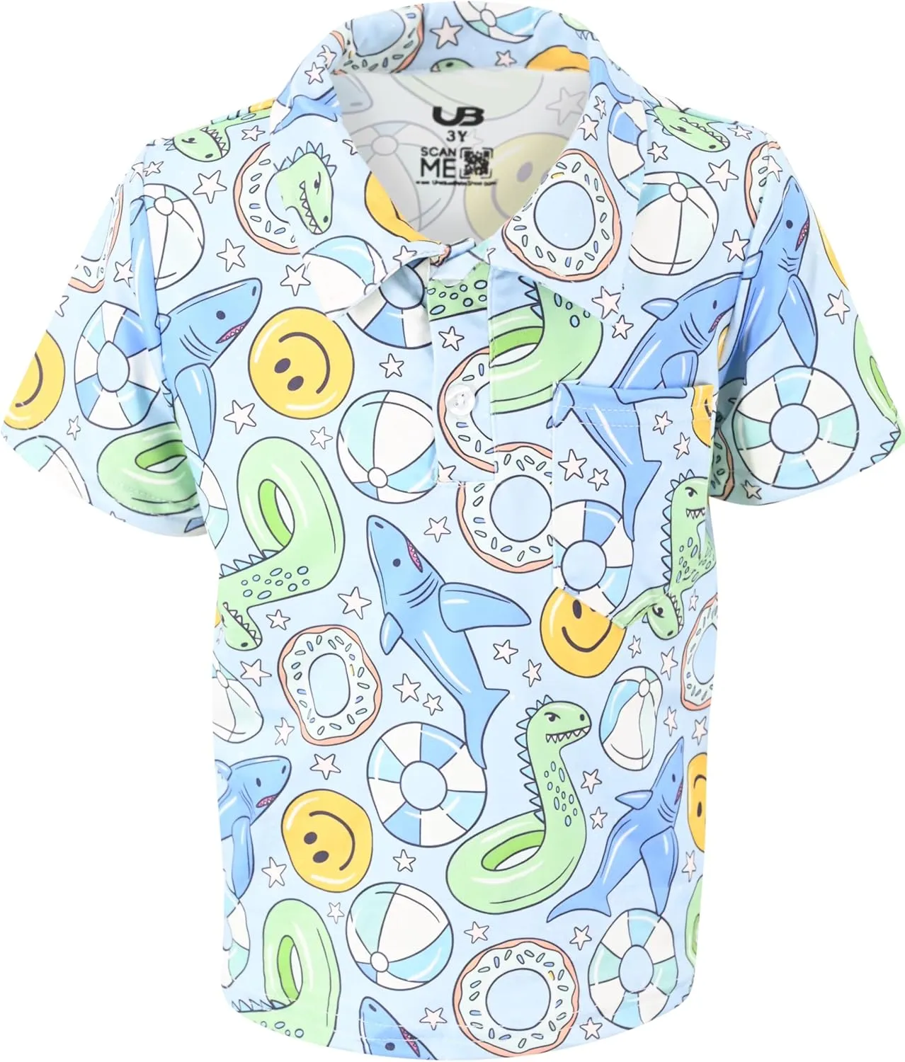 Unique Baby Short Sleeve Collared Boys Polo Shirt, Toddler Kids Polo Shirts