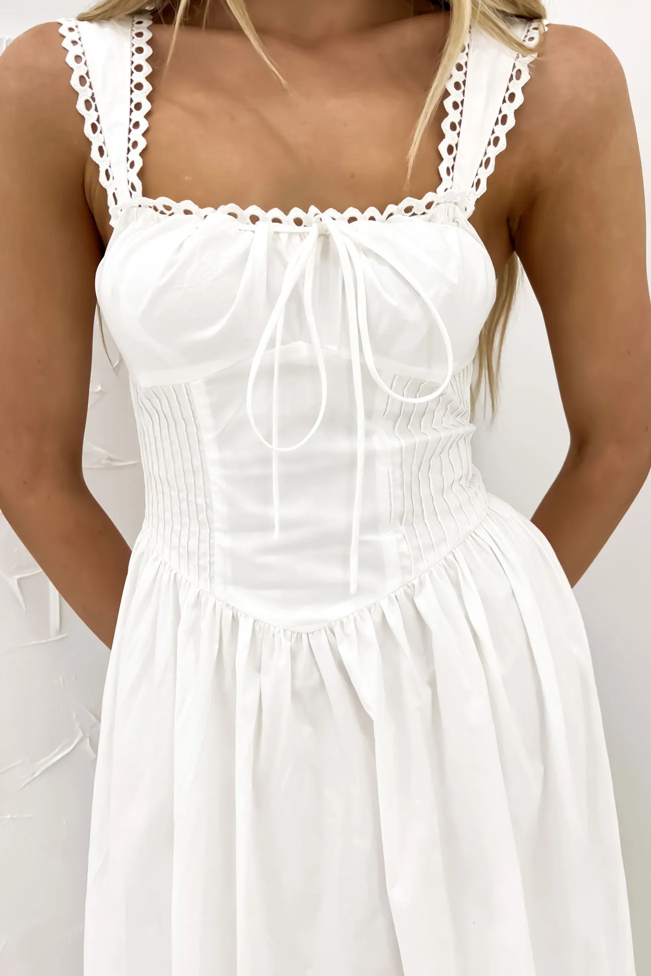 Vanna Midi Dress White