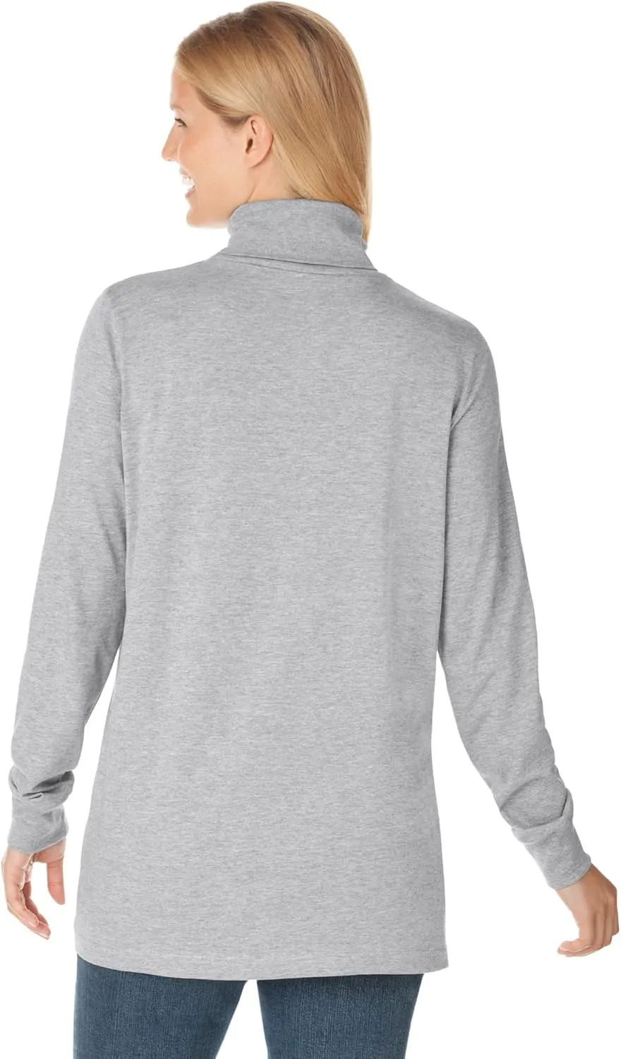 Woman Within Plus Size Perfect Long-Sleeve Turtleneck Tee (Petite Available)