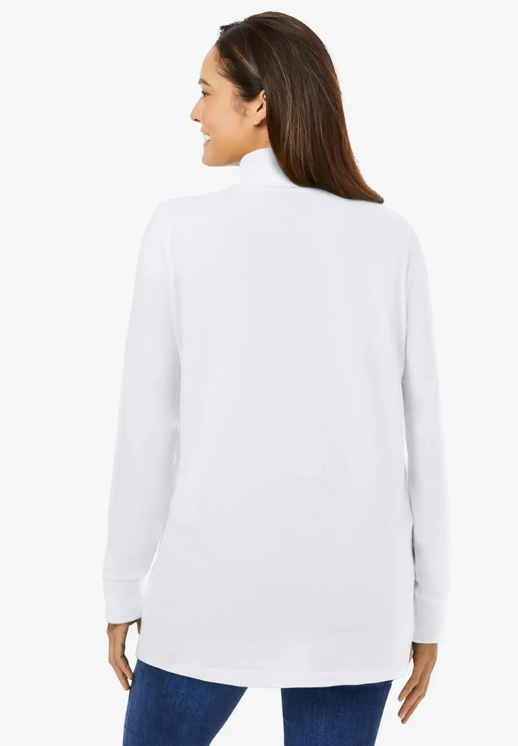 Woman Within Plus Size Perfect Long-Sleeve Turtleneck Tee (Petite Available)